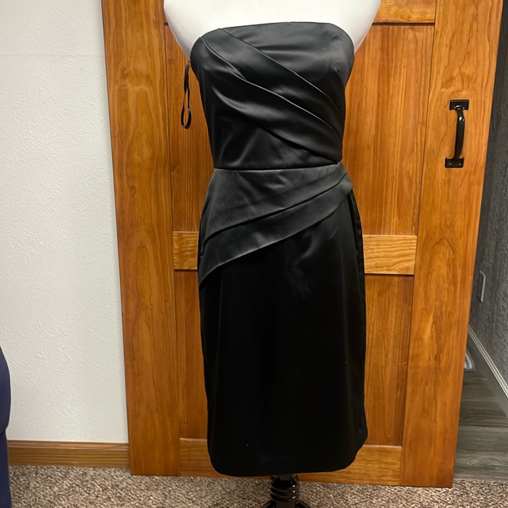 Strapless black dress